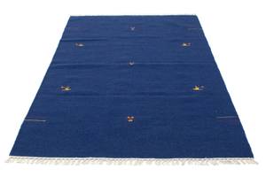 Kelim Modern - 180x120cm Blau - Naturfaser - 120 x 1 x 180 cm