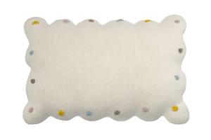 Coussin en coton , RECTANGULAR COOKIE Beige - Textile - 25 x 5 x 35 cm