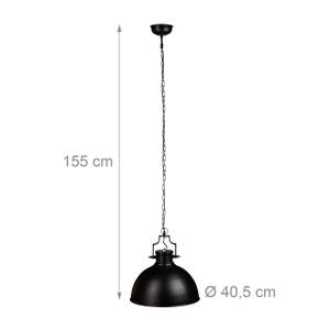 Lampe à suspensions industriel Shabby Noir - Doré - Métal - 41 x 155 x 41 cm