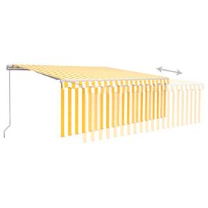 Auvent rétractable 3014349 Blanc - Jaune - 400 x 300 x 1 cm