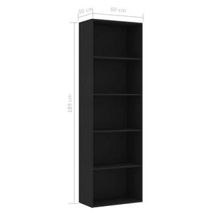 Bücherregal 3016488-4 Schwarz - 60 x 189 cm