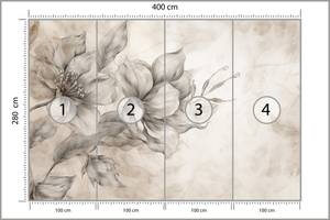 Papier Peint Fleurs Feuilles Plantes 400 x 280 x 280 cm