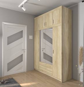 FURNIX Schrank Eliza 4D Sonoma Eiche Hell - Eiche Sonoma Dekor