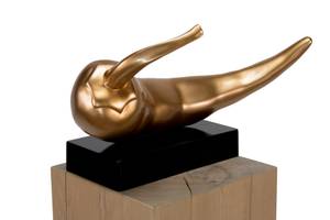 Skulptur Geschmacksexplosion Gold - Kunststein - Kunststoff - 48 x 55 x 17 cm