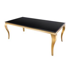 Esstisch MODERN BAROCK Schwarz - Gold - Glas - Metall - 180 x 75 x 90 cm