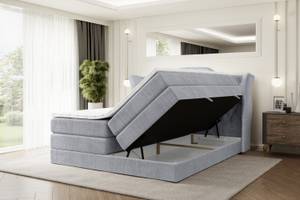 Boxspringbett VILA KING Grau - Breite: 200 cm