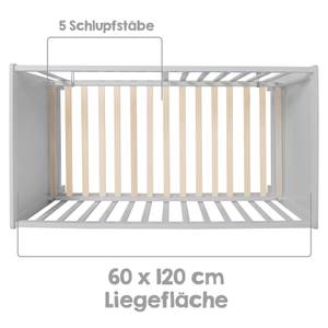 2in1 Babybett mit Matratze safe asleep® Taupe