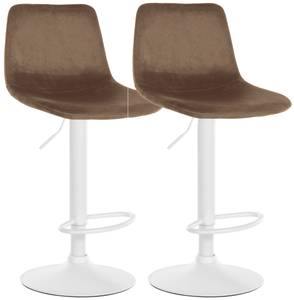 Tabouret de bar Divo Lot de 2 Marron - Blanc