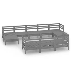 Garten-Lounge-Set Grau - Massivholz - Holzart/Dekor - 64 x 29 x 64 cm