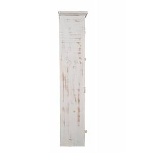 Wandschrank ANTIK Weiß - Massivholz - 16 x 79 x 56 cm
