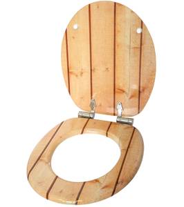 WC-Sitz mit Absenkautomatik Cottage Braun - Holzwerkstoff - 38 x 6 x 47 cm