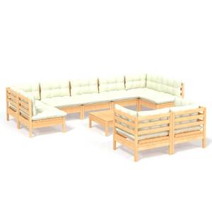 Garten-Lounge-Set Cremeweiß