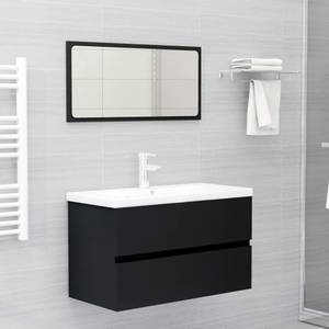 Meuble lavabo avec bassin 3007833-3 Noir - Largeur : 80 cm