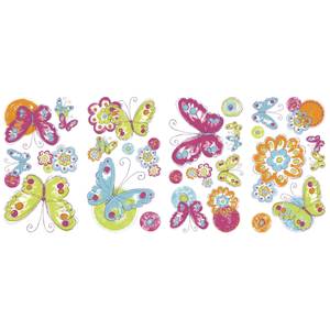 Stickers BRUSHWORK BUTTERFLY Matière plastique - Textile - 25 x 24 x 24 cm