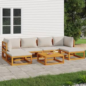 Garten-Lounge-Set 3028504-11 (7-teilig) Grau - Hellgrau