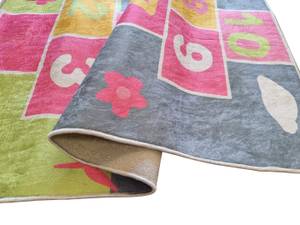 Bunter Hopscotch-Teppich Grau - Textil - 80 x 6 x 150 cm