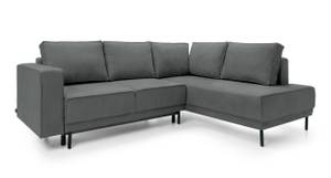 Ecksofa Rodario Steingrau - Massivholz - Holz teilmassiv