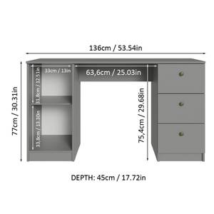 Schreibtisch 94223B1CF Grau