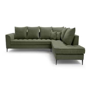 Ecksofa Eckcouch Vivian L Form Couch Grün - Ecke davorstehend rechts