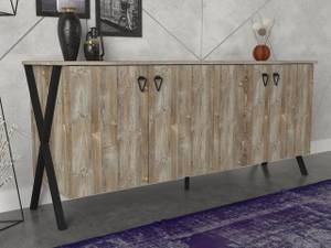 Sideboard Zeth Eiche Braun - Holzwerkstoff - 180 x 77 x 45 cm