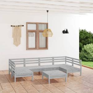 Garten-Lounge-Set Weiß - Massivholz - Holzart/Dekor - 64 x 29 x 64 cm