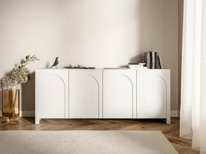 Buffet ARCO SB204 4D Blanc - Bois manufacturé - Matière plastique - 204 x 83 x 35 cm