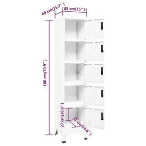 Armoire à casiers 294428-2 Blanc - Profondeur : 40 cm