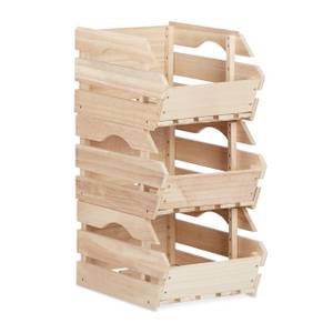 Boîtes empilables en bois Marron - Bois manufacturé - 28 x 20 x 38 cm