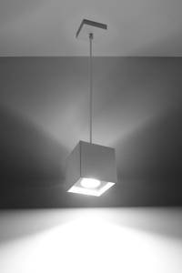 Lustre suspension GEO Blanc - Métal - 10 x 80 x 10 cm