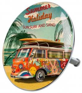 Badewannenstöpsel Summer Bus Orange - Metall - 8 x 10 x 10 cm