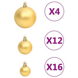 Weihnachtskugel Set (111-teilig) 3030307 Gold