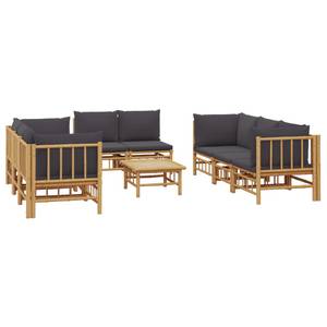 Garten-Lounge-Set 3028492-29 (9-teilig) Braun - Dunkelgrau - Grau