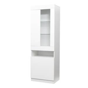 Highboard Neptunus Ⅴ Weiß - Holzwerkstoff - Glas - Metall - 40 x 180 x 50 cm