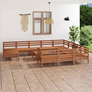 Garten-Lounge-Set Braun - Massivholz - Holzart/Dekor - 64 x 29 x 64 cm