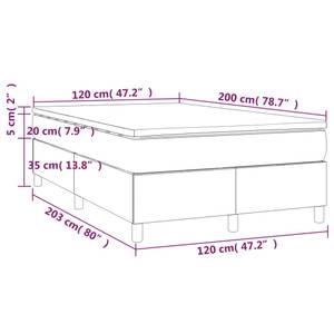 Boxspringbett 3017513-3 Dunkelblau - Höhe: 35 cm