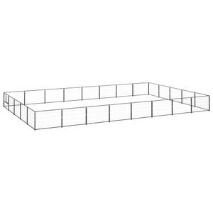 Hundelaufstall 3082160 Schwarz - Metall - 500 x 70 x 800 cm