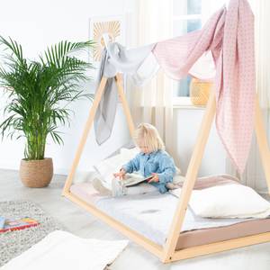 Bodenbett Montessori Braun - Holz