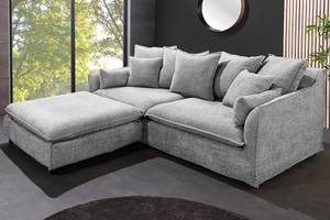 Sofa HEAVEN Grau - Textil - Holzart/Dekor - 200 x 88 x 105 cm