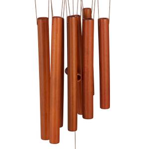 Windspiel Bambus 8 Röhrchen Braun - Bambus - 14 x 60 x 6 cm