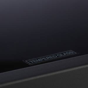 Table basse noire avec  plaque de verre Noir - Bois manufacturé - Verre - Métal - 90 x 42 x 50 cm