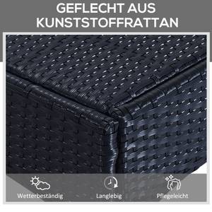 Sonnenliege Set 3-tlg. 862-011BK Schwarz - Cremeweiß