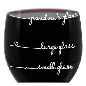 Gravur-Weinglas XL Grandmas Glass HW Glas - 9 x 23 x 9 cm