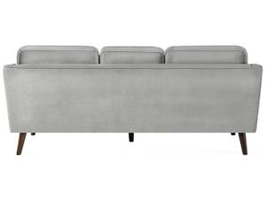 3-Sitzer Sofa LOKKA Grau - Hellgrau - Eiche Dunkel