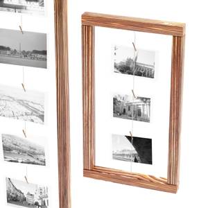 Lot de 3 cadres photo muraux Muhos Marron - Bois massif - Bois/Imitation - 19 x 63 x 2 cm