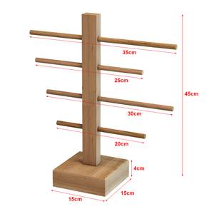 Schmuckständer Sydals Holz teilmassiv - 15 x 45 x 15 cm