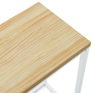 Table Mange debout 30x120x110cm BL-NA Blanc - Bois massif - Bois/Imitation - 30 x 110 x 30 cm