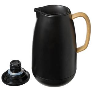 Isolierkanne, 1 Liter, schwarz Schwarz - Keramik - 15 x 25 x 15 cm