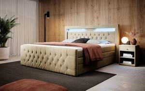 Boxspringbett Gloria Beige - Breite: 200 cm - H4