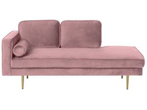 Chaiselongue MIRAMAS Gold - Pink - Armlehne davorstehend rechts - Ecke davorstehend links