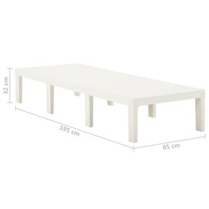 Chaise longue 3005146 Blanc - Matière plastique - 195 x 32 x 65 cm